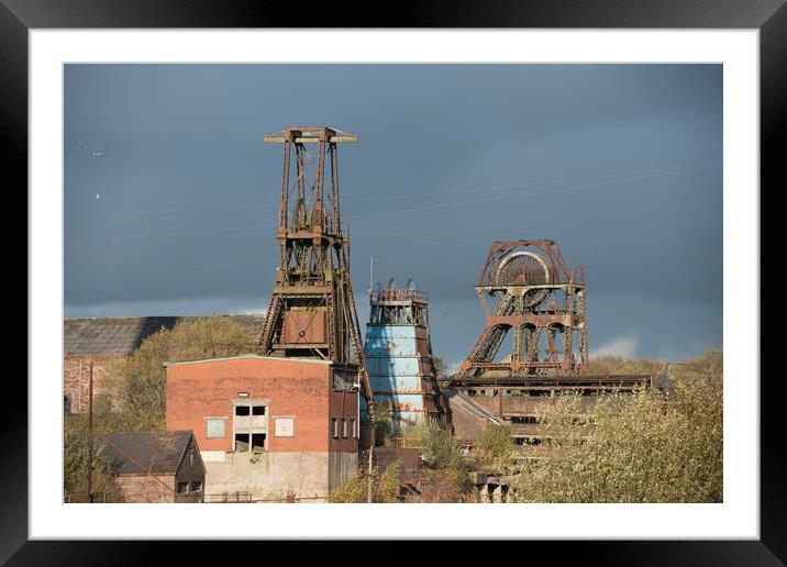 Chatterley Whitfield Coal Mine Architecture Framed Mounted Print by Alan Tunnicliffe