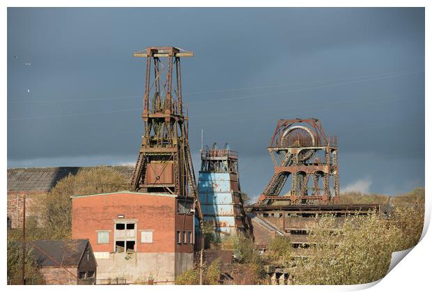 Chatterley Whitfield Coal Mine Architecture Print by Alan Tunnicliffe