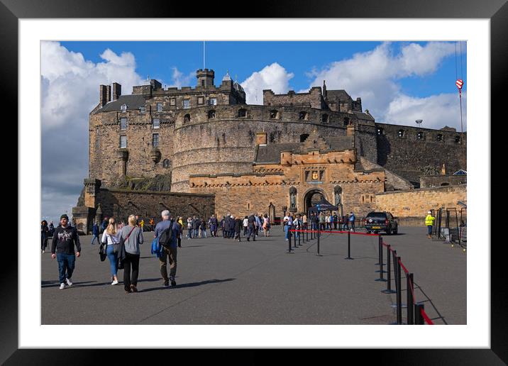 Edinburgh Castle In Scotland Framed Mounted Print by Artur Bogacki