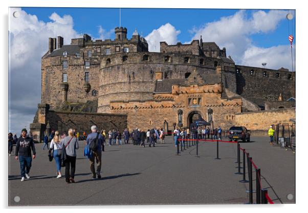 Edinburgh Castle In Scotland Acrylic by Artur Bogacki