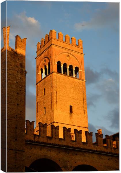 Torre dell' Arengo, Bologna Architecture Canvas Print by Dietmar Rauscher
