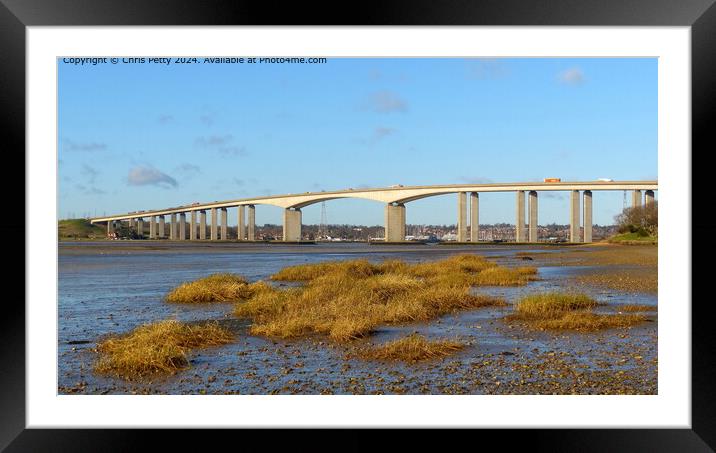 Orwell Bridge, Suffolk Framed Mounted Print by Chris Petty