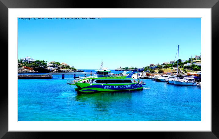  Porto Cristo, Mallorca Spain Framed Mounted Print by Peter F Hunt