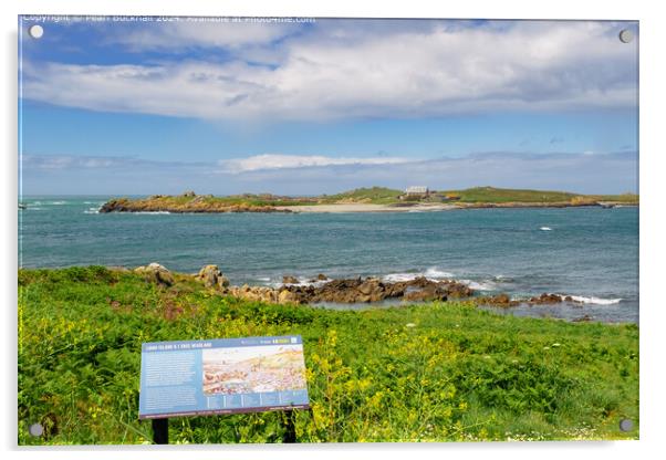Guernsey Coastline Landscape Channel Islands Acrylic by Pearl Bucknall