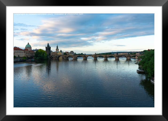 Charles Bridge Prague Architecture Framed Mounted Print by Howard Kennedy