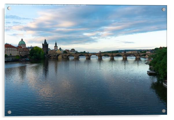 Charles Bridge Prague Architecture Acrylic by Howard Kennedy