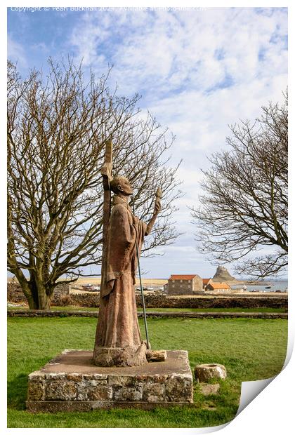 St Aidan, Lindisfarne Holy Island Northumberland Print by Pearl Bucknall