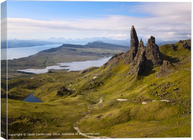 The Old Man of Storr, Isle of Skye Canvas Print by Janet Carmichael