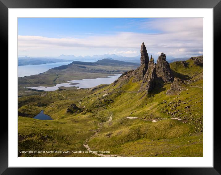 The Old Man of Storr, Isle of Skye Framed Mounted Print by Janet Carmichael