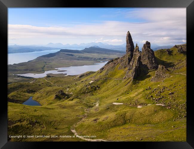 The Old Man of Storr, Isle of Skye Framed Print by Janet Carmichael