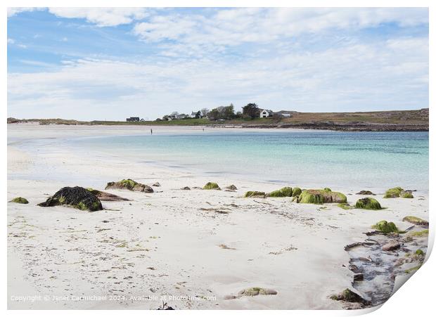 Mellon Udrigle Beach - Paradise in Scotland Print by Janet Carmichael