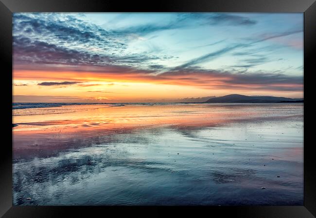 Earnsey Bay Sunset Landscape Framed Print by James Marsden