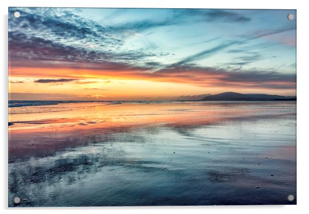 Earnsey Bay Sunset Landscape Acrylic by James Marsden