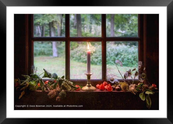 Farmhouse Candle Framed Mounted Print by Dave Bowman