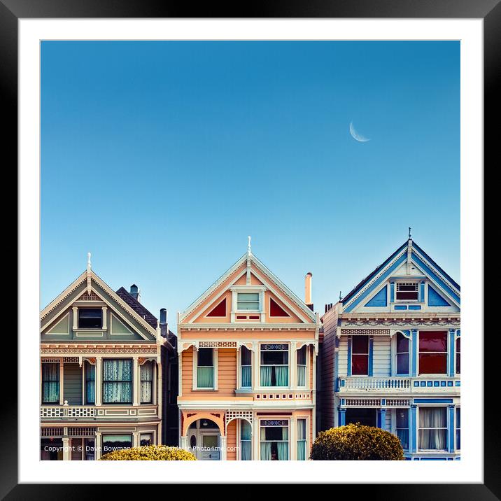 Painted Ladies Framed Mounted Print by Dave Bowman