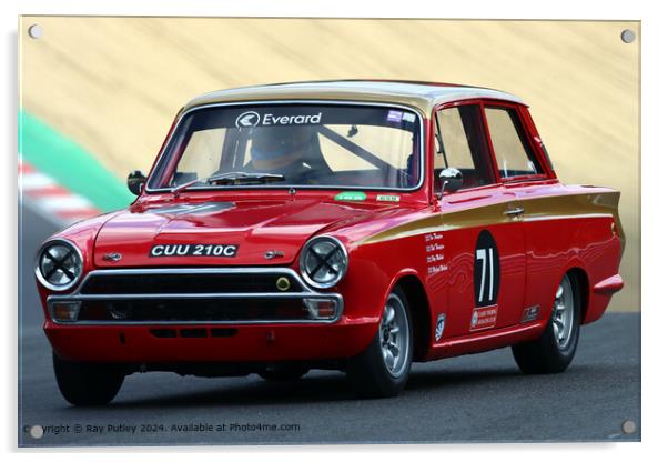 Red Lotus Cortina Race Track Acrylic by Ray Putley