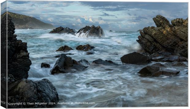 Stormy Seas, Plettenberg Bay, South Africa Canvas Print by Theo Potgieter