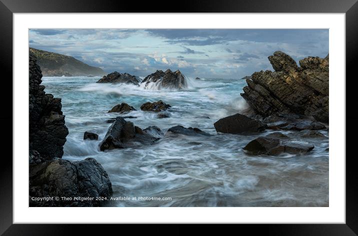 Stormy Seas, Plettenberg Bay, South Africa Framed Mounted Print by Theo Potgieter