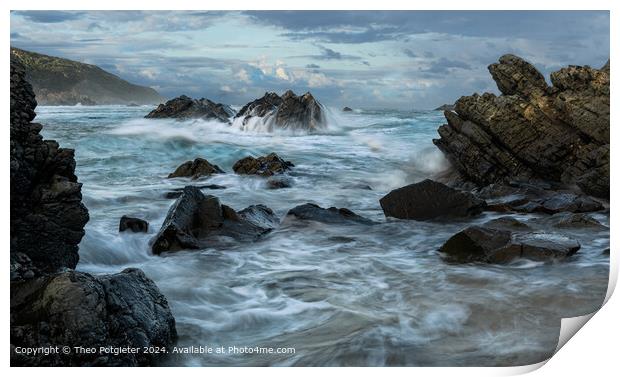 Stormy Seas, Plettenberg Bay, South Africa Print by Theo Potgieter