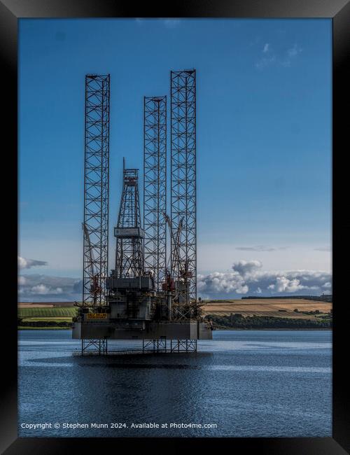 Oil Gas Platform Framed Print by Stephen Munn