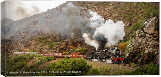 Steam Train in South Africa Canvas Print by Theo Potgieter