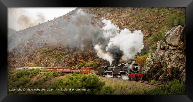 Steam Train in South Africa Framed Print by Theo Potgieter