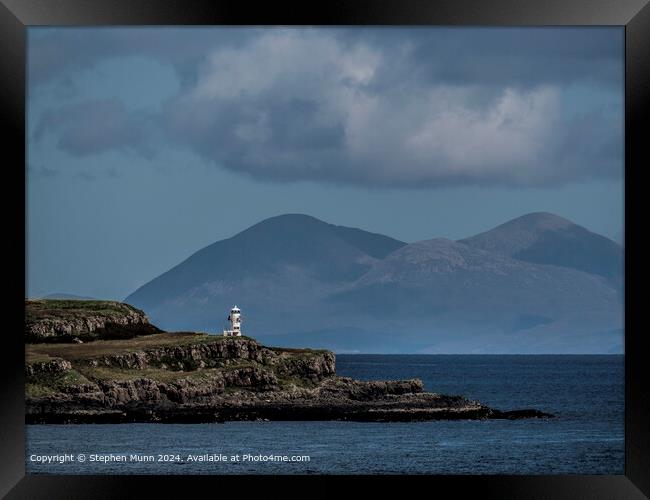 Lighthouse Isle of Eigg Framed Print by Stephen Munn