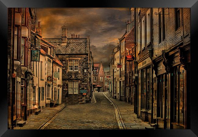 Whitby at Dawn Framed Print by Irene Burdell