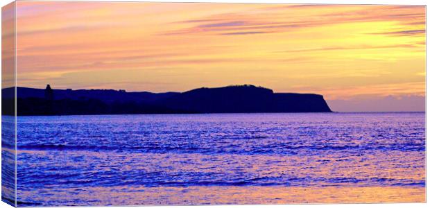 Heads of Ayr Sunset Landscape Canvas Print by Allan Durward Photography