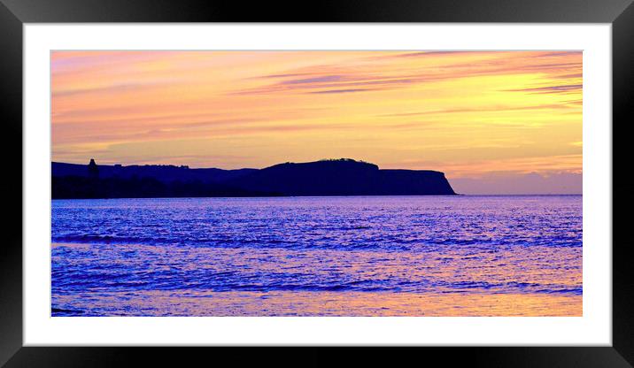 Heads of Ayr Sunset Landscape Framed Mounted Print by Allan Durward Photography
