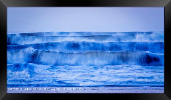 Crashing Waves Framed Print by Callum Brownlie