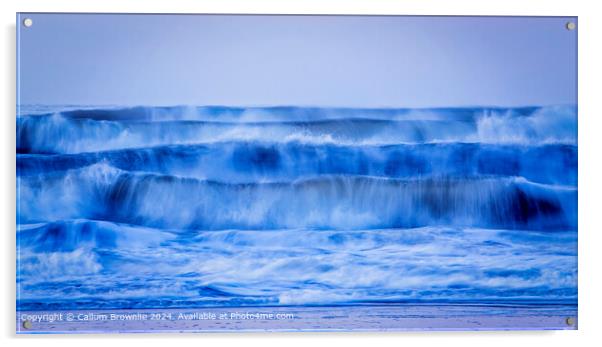 Crashing Waves Acrylic by Callum Brownlie