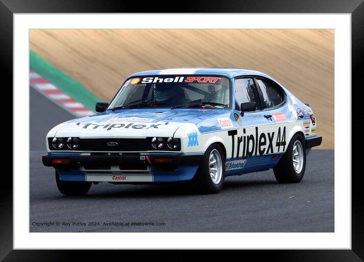 Ford Capri Racing Framed Mounted Print by Ray Putley