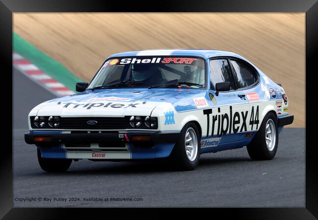 Ford Capri Racing Framed Print by Ray Putley