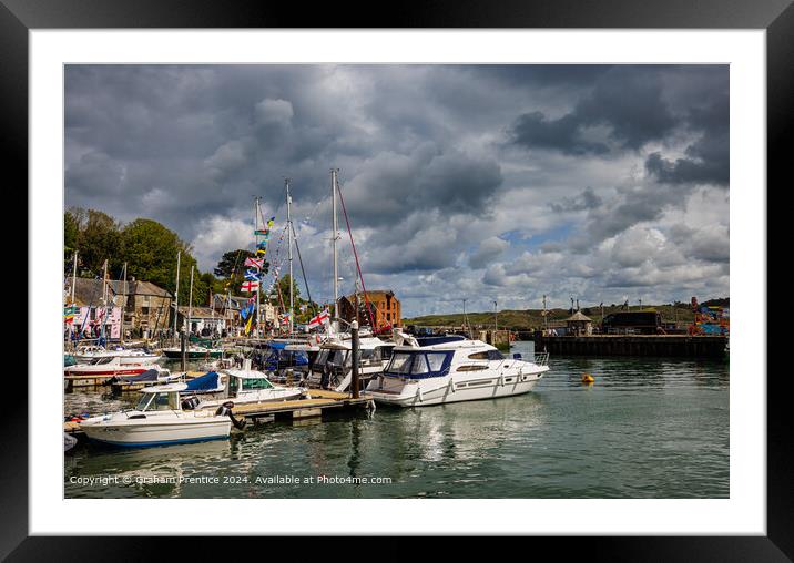 Stormy Padstow Harbour Framed Mounted Print by Graham Prentice