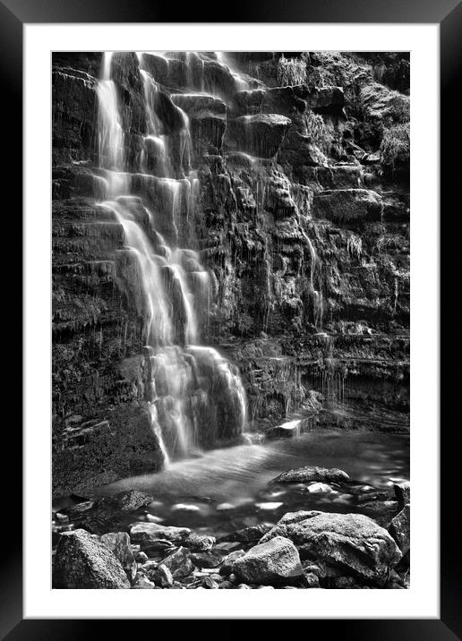 Middle Black Clough Falls Framed Mounted Print by Darren Galpin