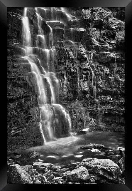 Middle Black Clough Falls Framed Print by Darren Galpin
