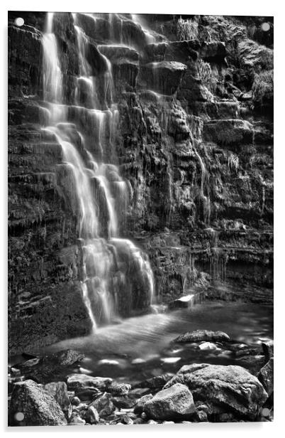 Middle Black Clough Falls Acrylic by Darren Galpin