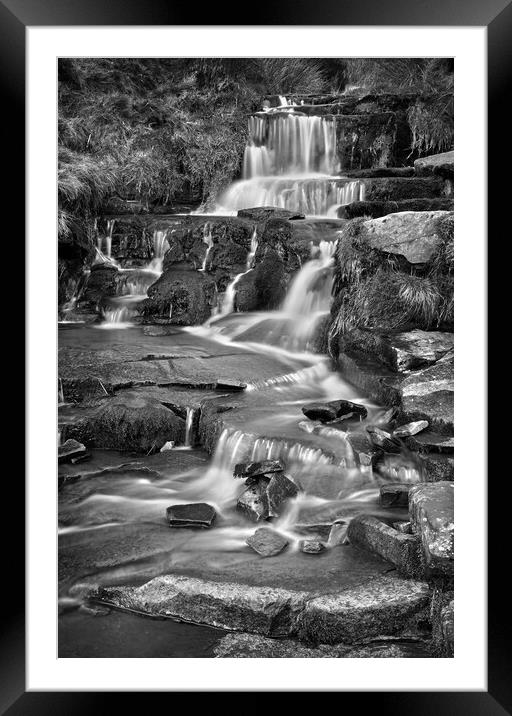 Nether North Grain Waterfalls  Framed Mounted Print by Darren Galpin