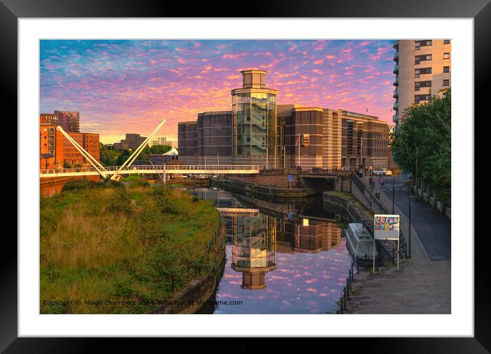Leeds Dock and Royal Armouries  Framed Mounted Print by Alison Chambers