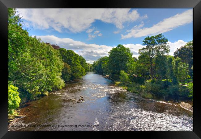 River Wharfe Ilkley Framed Print by Alison Chambers