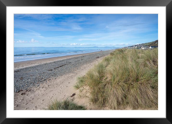 Barmouth Sand Dunes and Sea Framed Mounted Print by Jason Wells