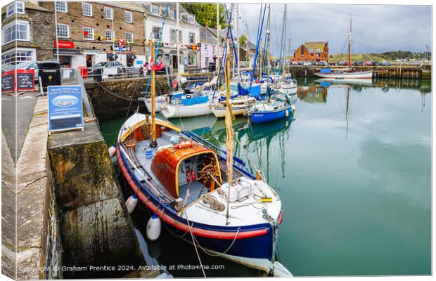 Padstow Harbour Lifeboat Canvas Print by Graham Prentice