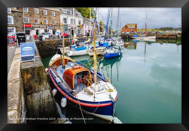 Padstow Harbour Lifeboat Framed Print by Graham Prentice