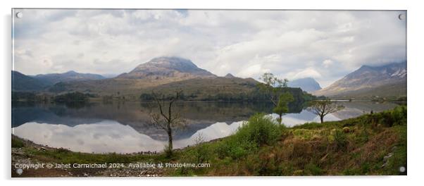 Loch Clair on the NC500, Scotland Acrylic by Janet Carmichael