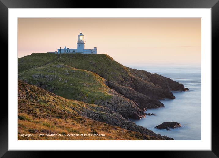 Strumble Head Lighthouse Framed Mounted Print by Dave Bowman