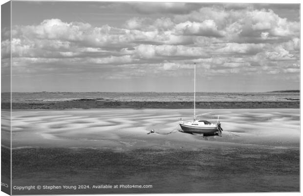 Wells-next-the-Sea Monochrome Seascape Canvas Print by Stephen Young