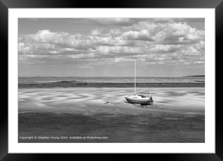 Wells-next-the-Sea Monochrome Seascape Framed Mounted Print by Stephen Young