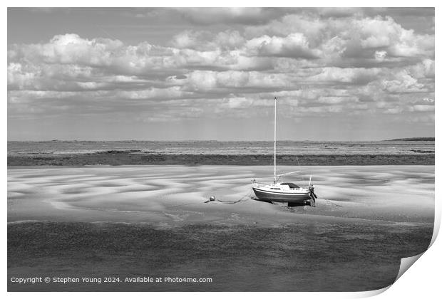 Wells-next-the-Sea Monochrome Seascape Print by Stephen Young