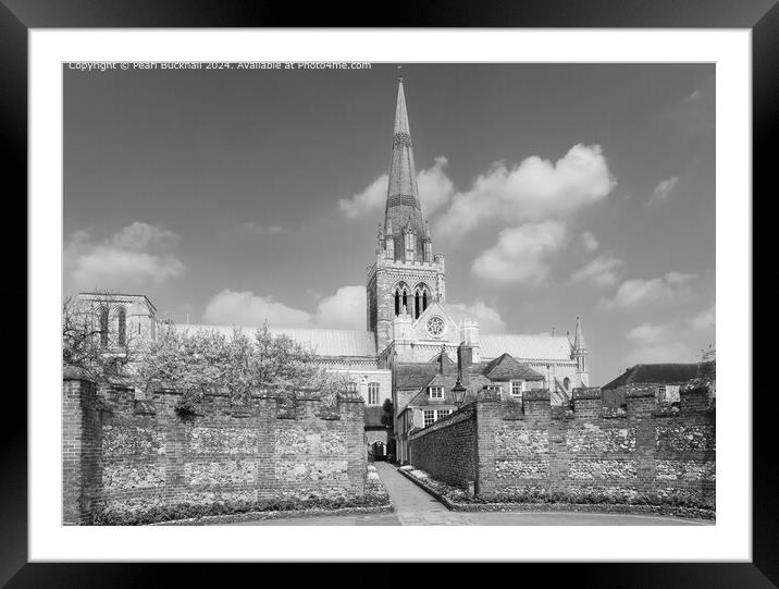Chichester Cathedral West Sussex  Framed Mounted Print by Pearl Bucknall